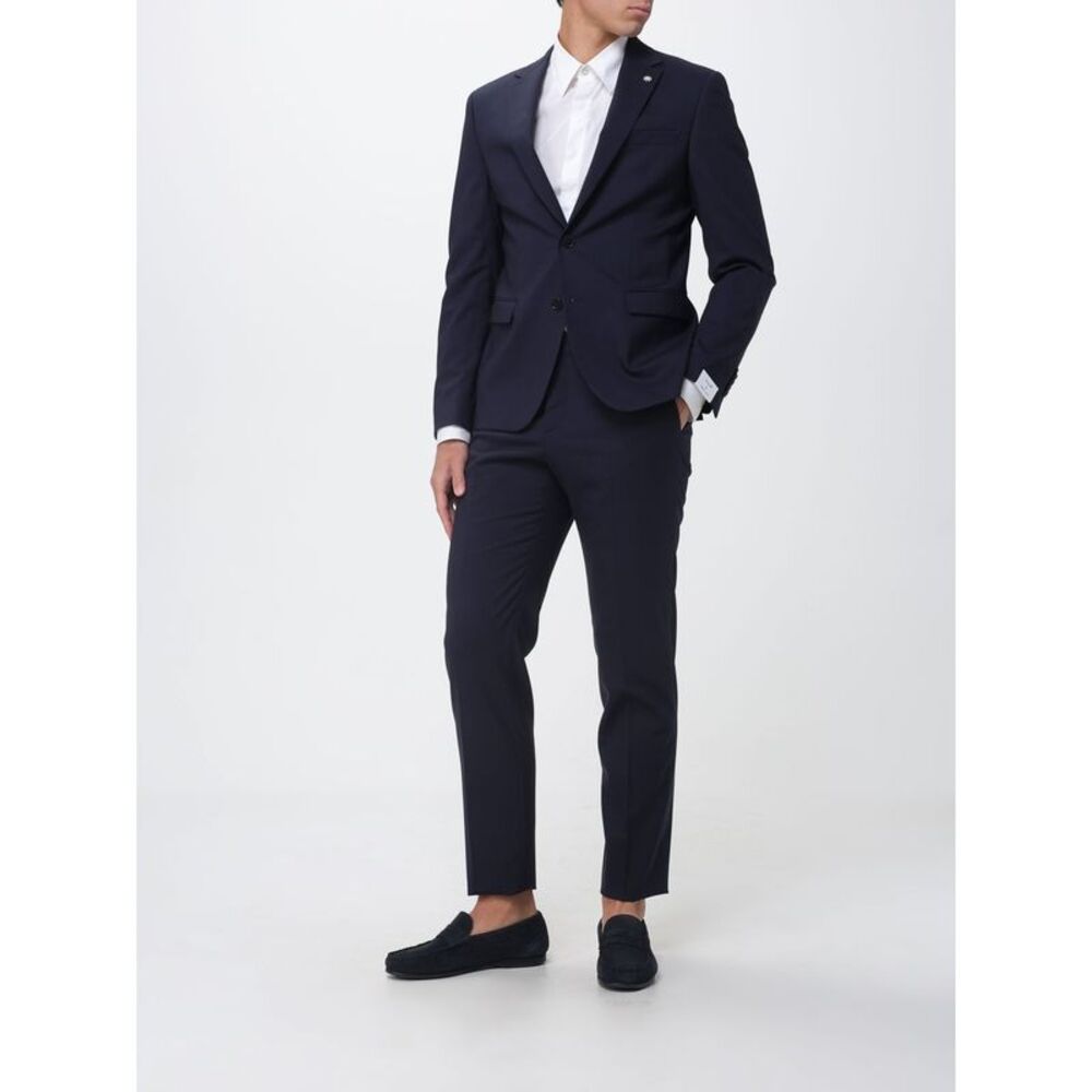 Manuel Ritz Men Single-Breasted Stretch Wool Suit Manuel Ritz - Picture 2 of 4